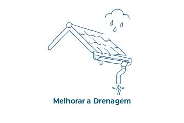 Soluções para melhorar a drenagem da água da chuva em telhados e coberturas.