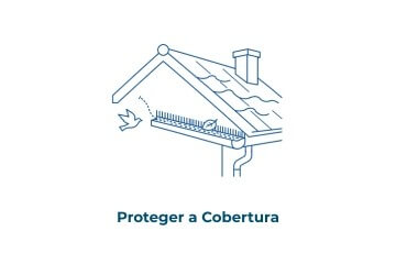 Acessórios para proteger a cobertura contra folhas, aves e outros elementos.