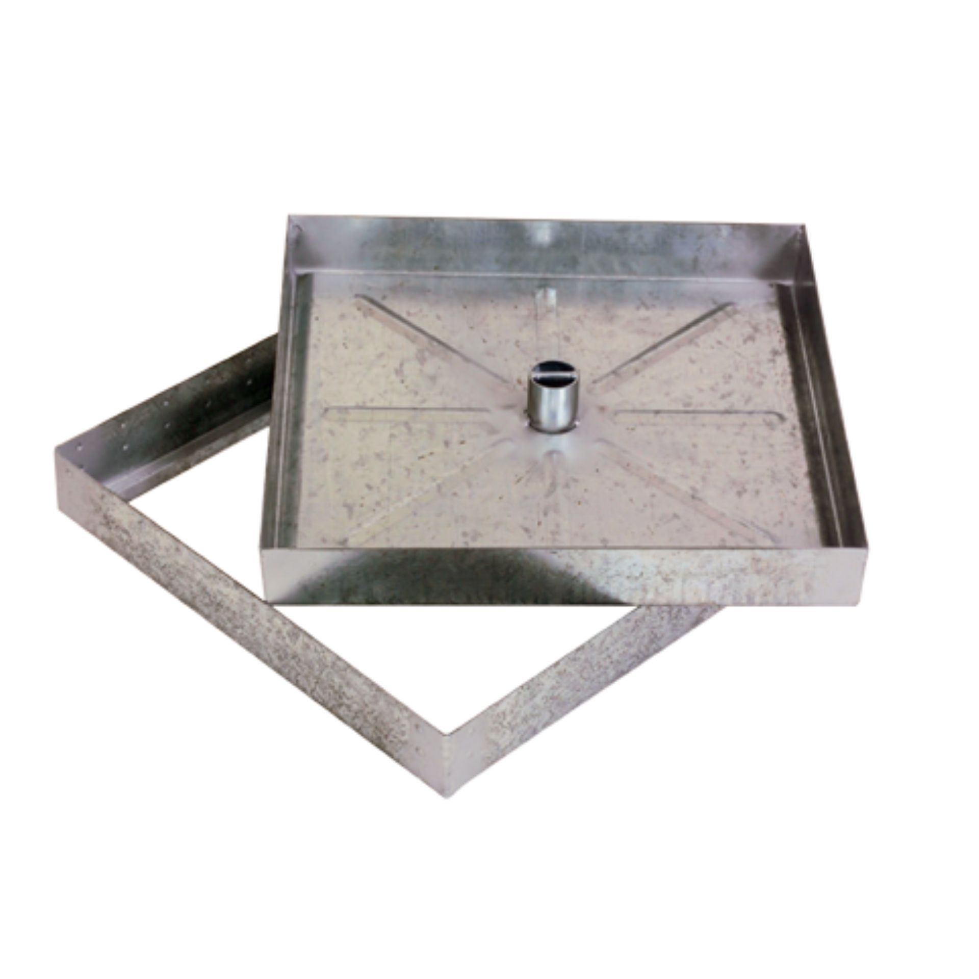 Tampa em Aço Inox Ligeira com Rebaixe de 50 mm