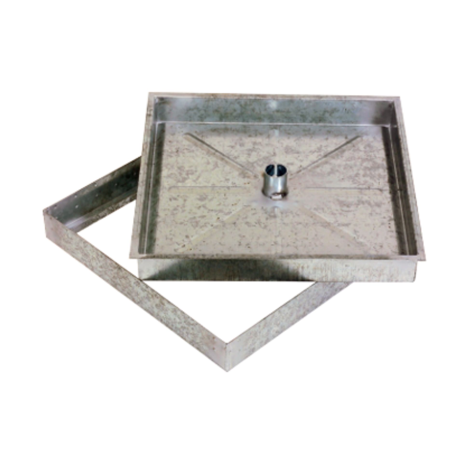 Tampa Galvanizada Ligeira com Aba com Rebaixe de 25 mm