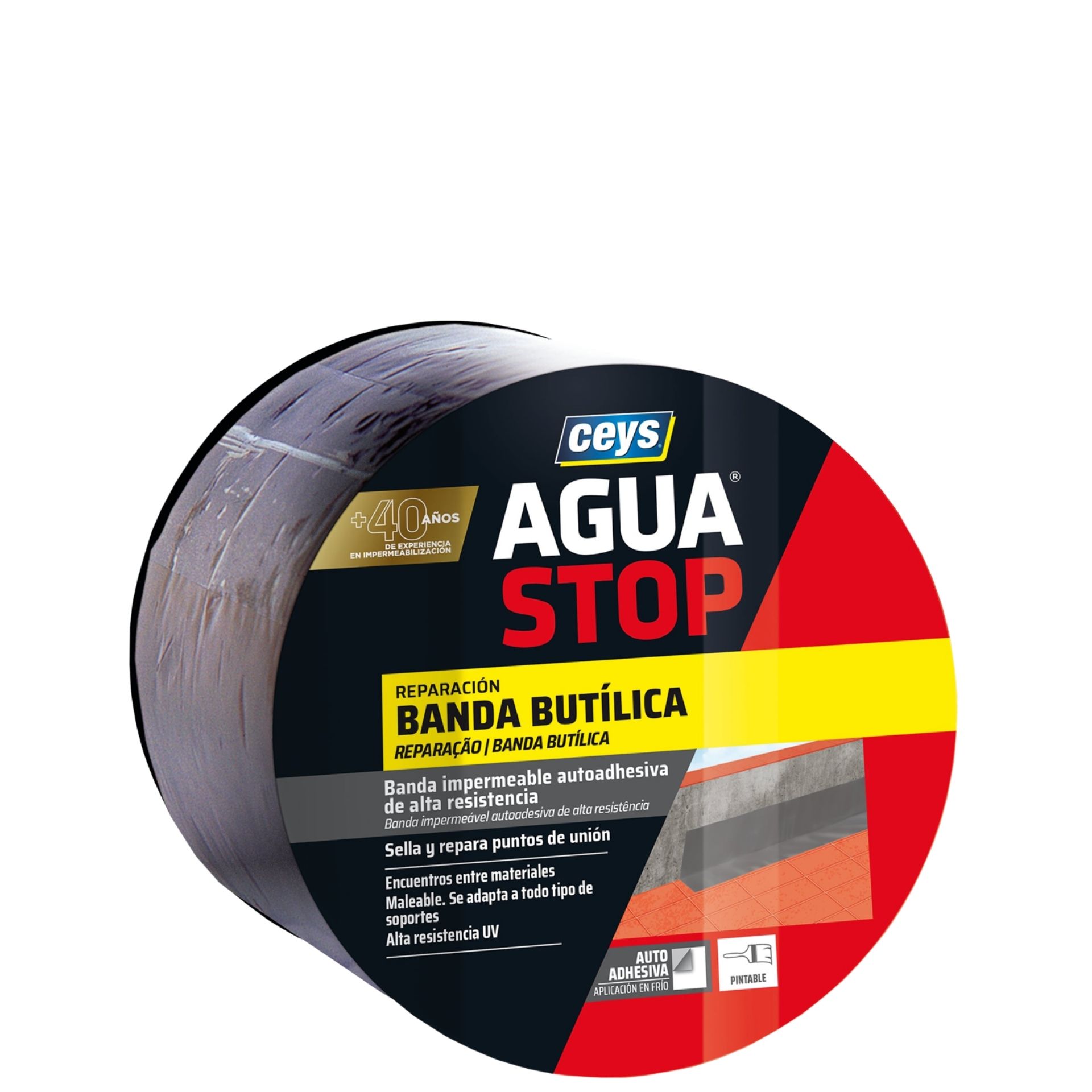 AGUASTOP Banda Butílica - Banda Impermeável de Alta Resistência