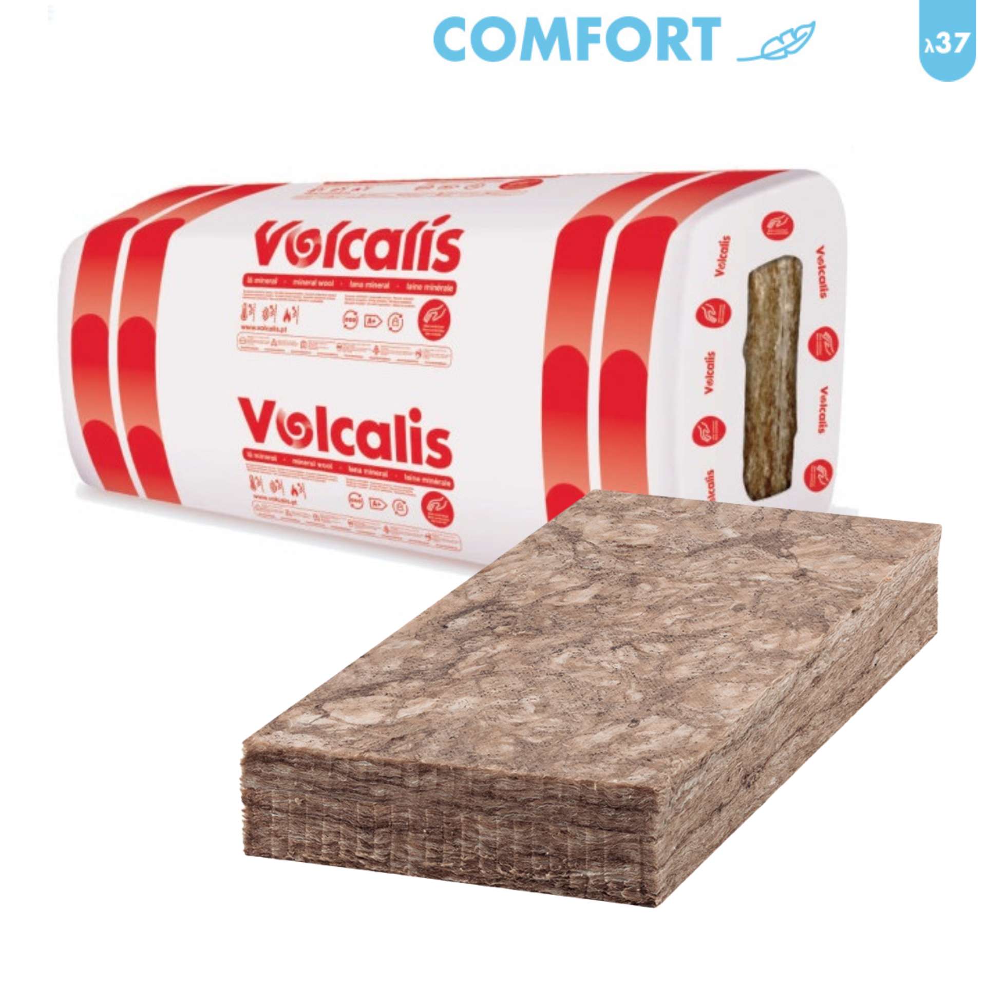 Lã Mineral em Painel Volcalis COMFORT