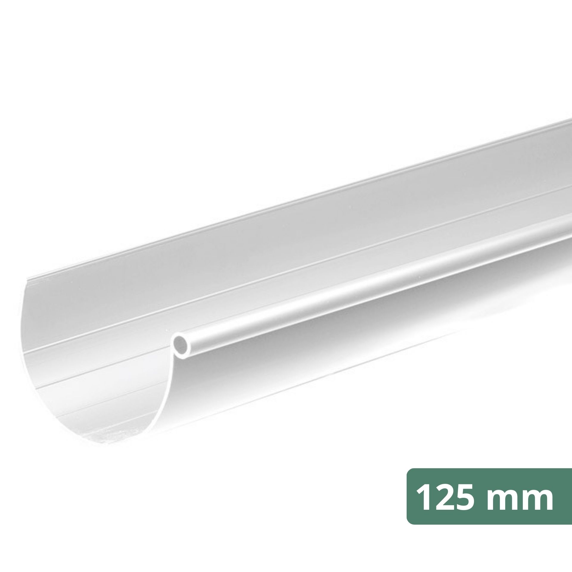 Caleira em PVC Branco 125 mm