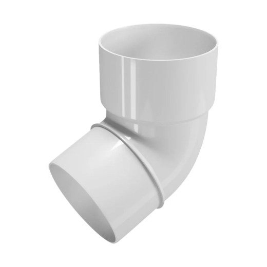 Curva  80 mm para Caleira Branco 125 mm