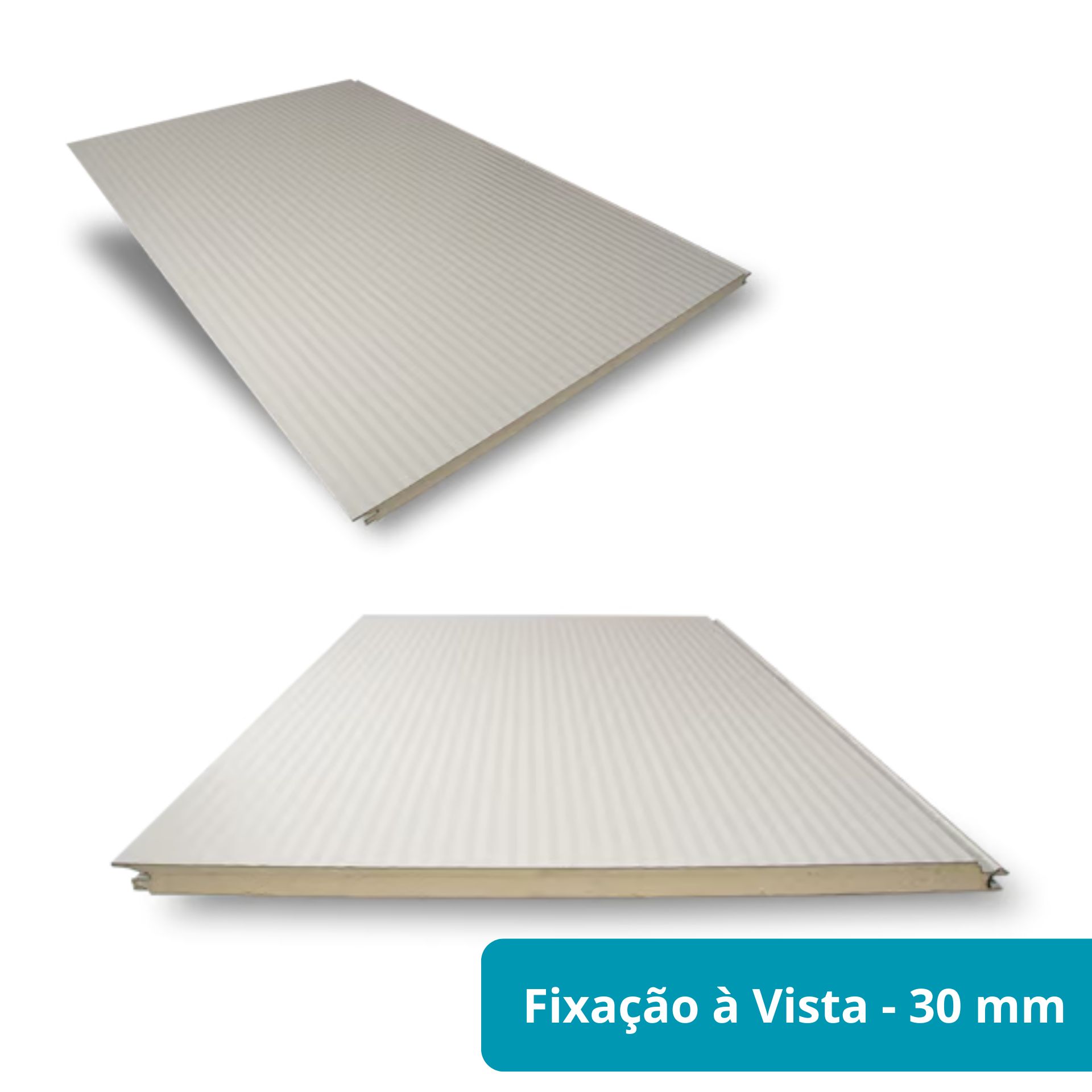 Painel Sandwich Fachada 30 mm - Fixação visível