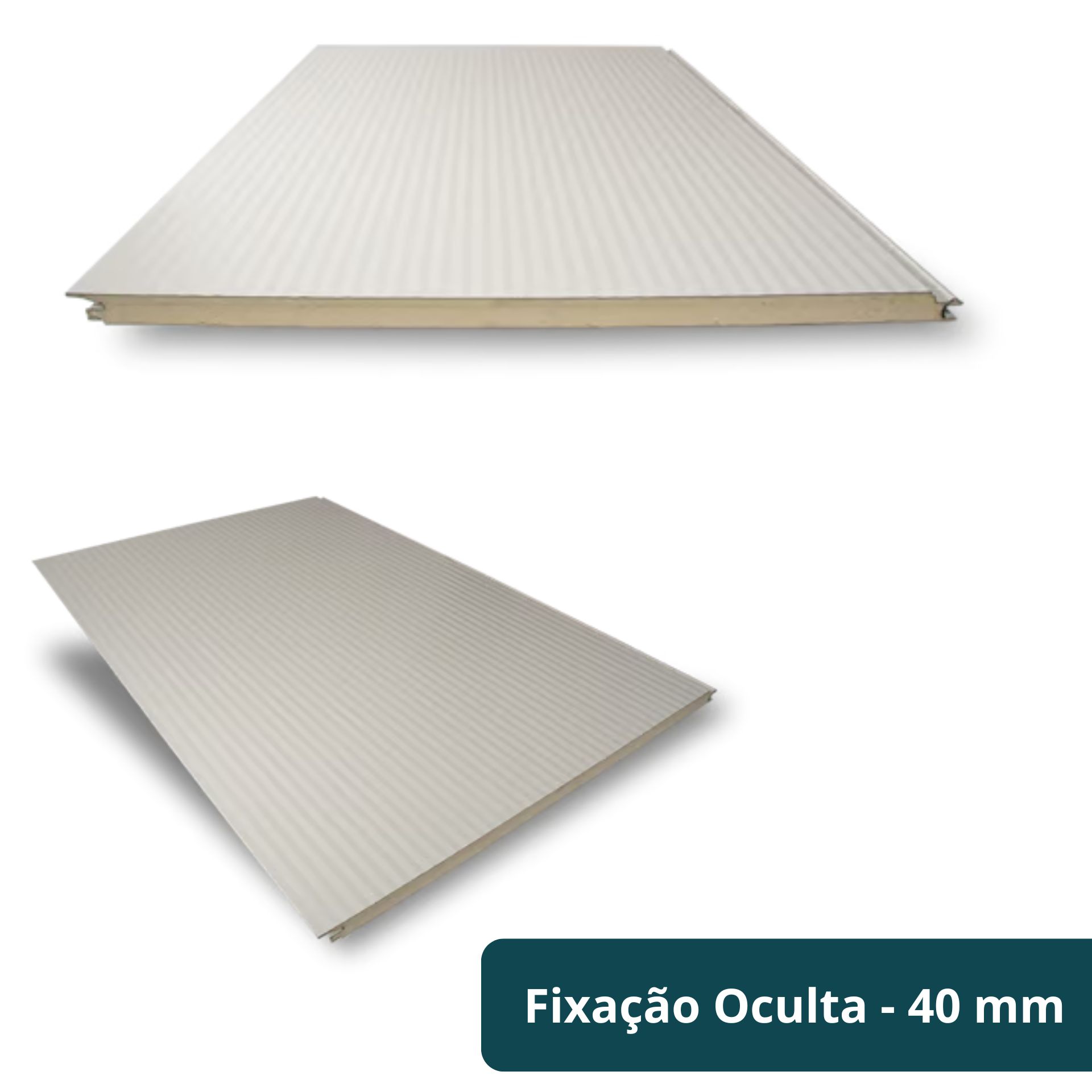 Painel Sandwich Fachada 40 mm - Fixação Oculta