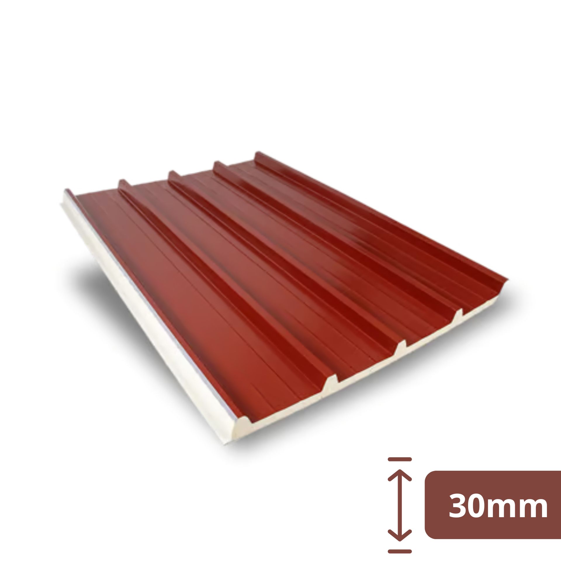 Painel Sandwich 5 Ondas 30 mm Vermelho