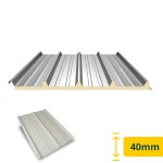 Painel Sandwich 5 Ondas 40 mm Branco