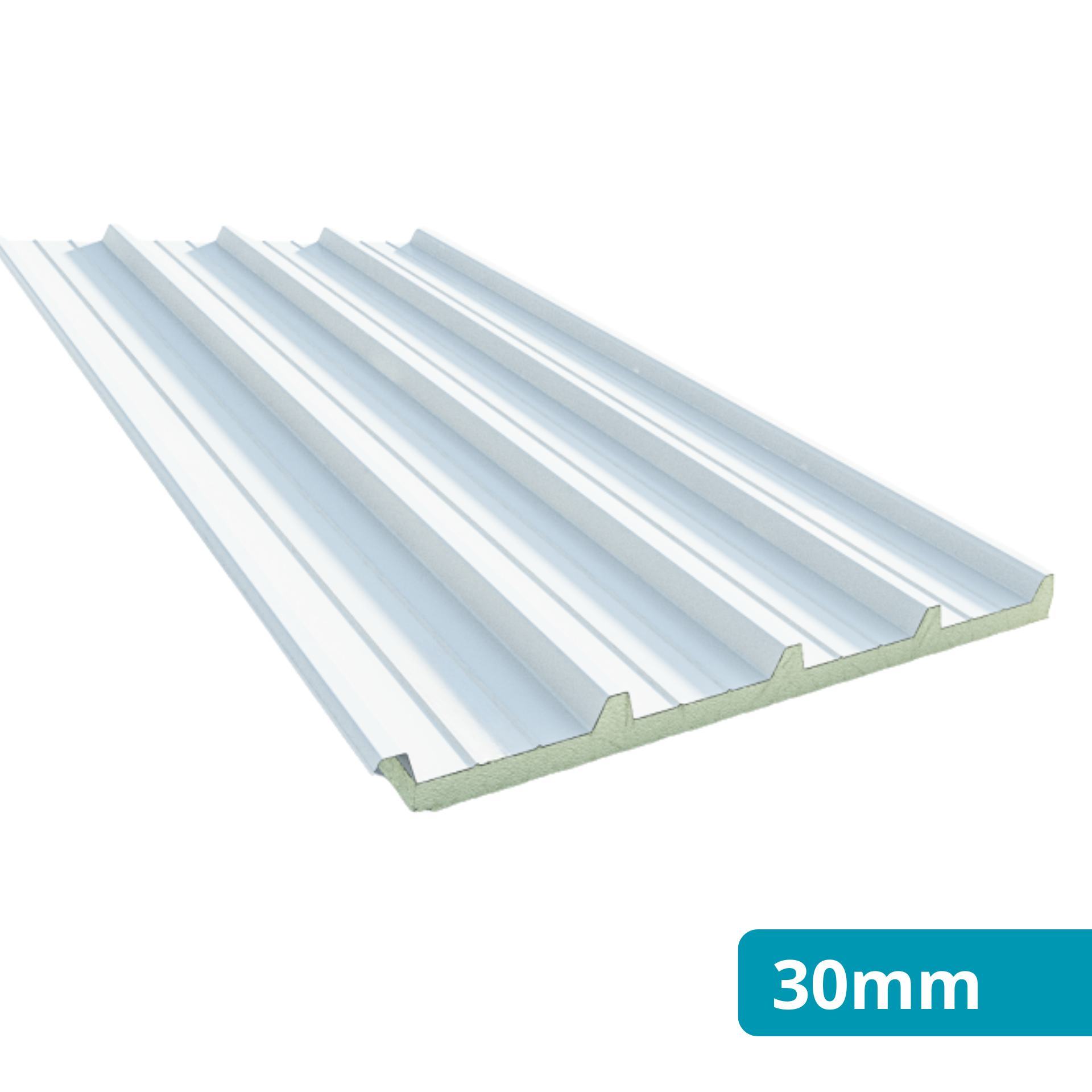 Painel Sandwich 5 Ondas 30 mm Branco