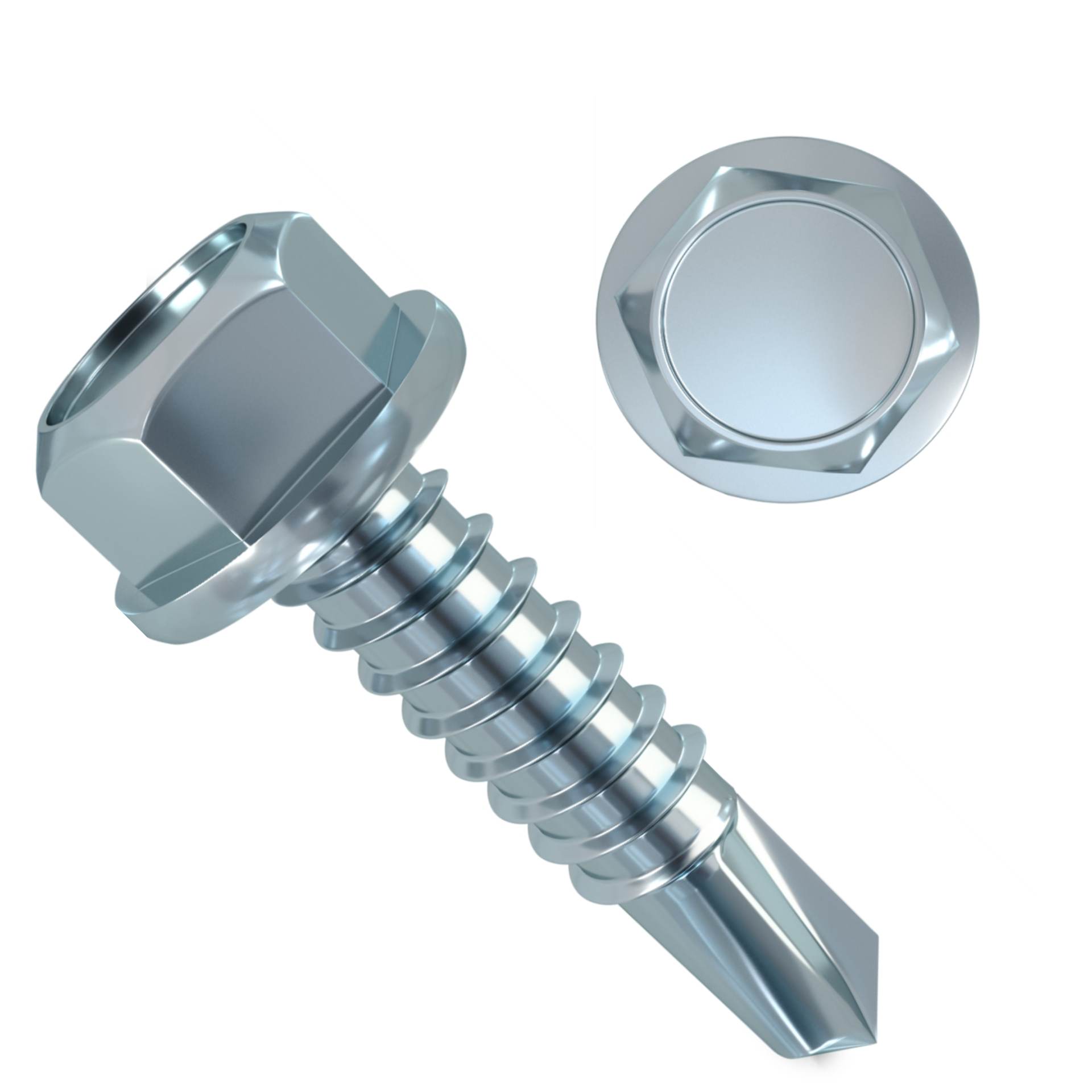 Parafuso Autoperfurante DIN 7504 K Aço Zincado - Sem Anilha