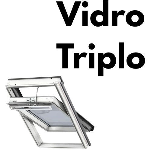 Janela de Telhado Basculante Elétrica VELUX GGU - Vidro Triplo